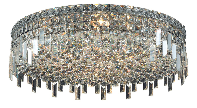 Elegant Lighting V2031F24C/RC Nine Light Flush Mount, Chrome