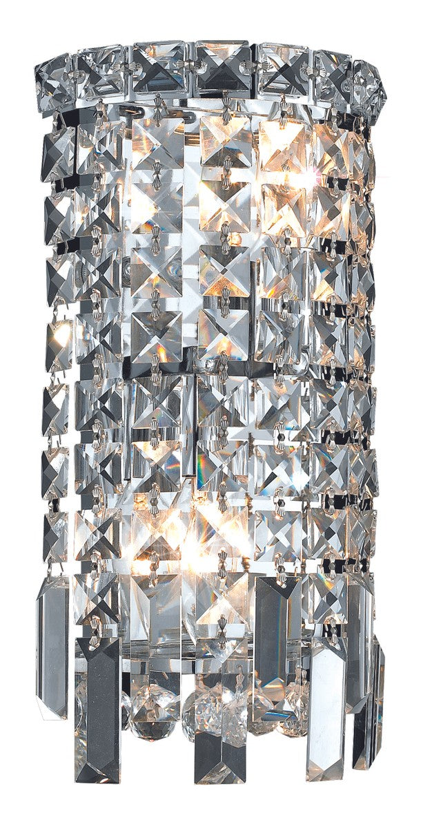 Elegant Lighting V2031W6C/RC Two Light Wall Sconce, Chrome