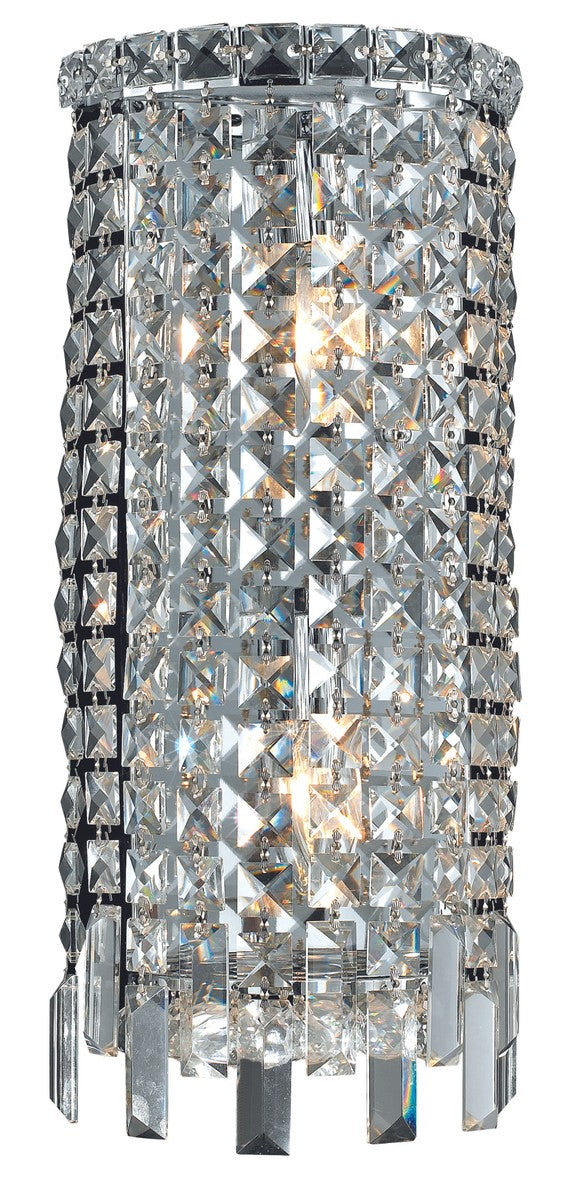 Elegant Lighting V2031W8C/RC Two Light Wall Sconce, Chrome