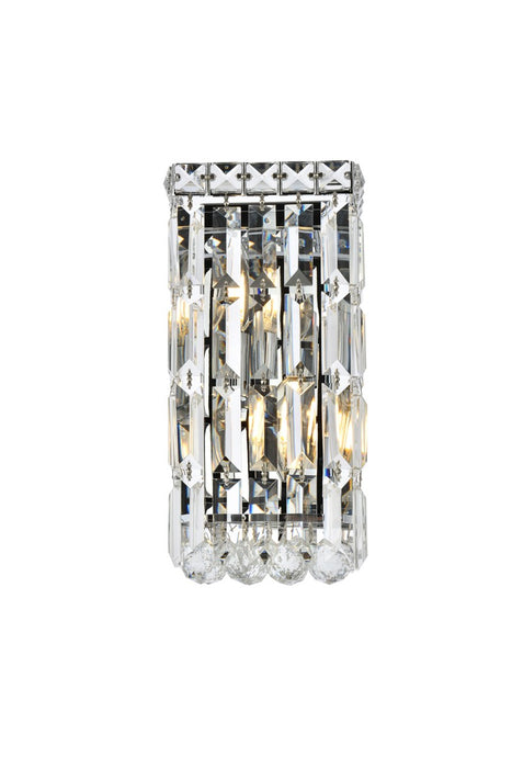 Elegant Lighting V2032W6C/RC Two Light Wall Sconce, Chrome