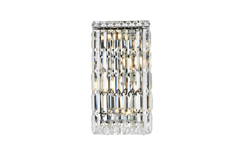 Elegant Lighting V2032W8C/RC Four Light Wall Sconce, Chrome