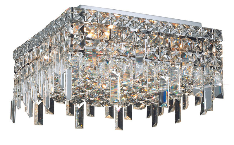 Elegant Lighting V2033F12C/RC Four Light Flush Mount, Chrome