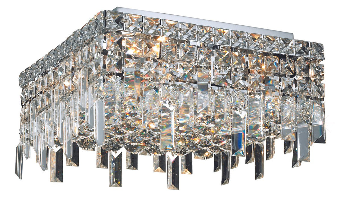 Elegant Lighting V2033F12C/RC Four Light Flush Mount, Chrome