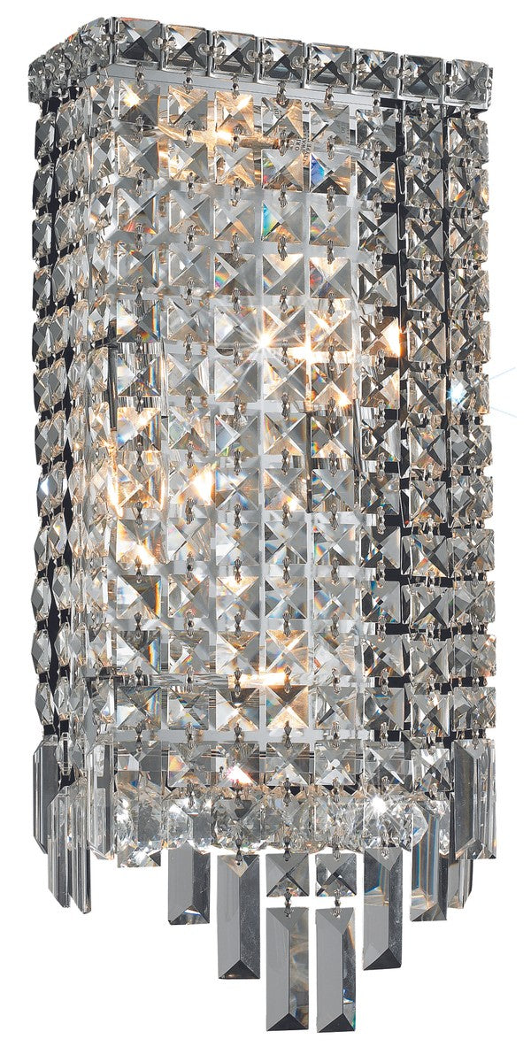 Elegant Lighting V2033W8C/RC Four Light Wall Sconce, Chrome