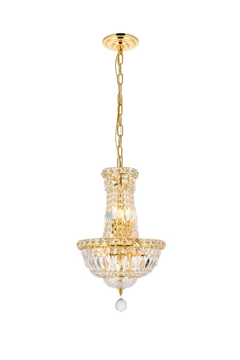 Elegant Lighting V2528D12G/RC Six Light Pendant, Gold