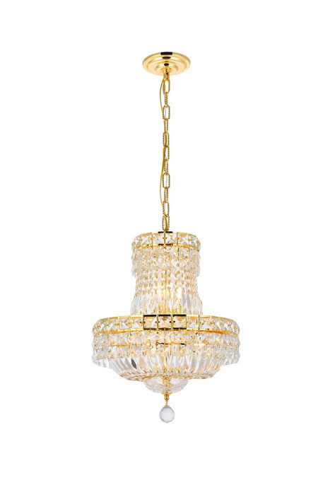 Elegant Lighting V2528D14G/RC Six Light Pendant, Gold