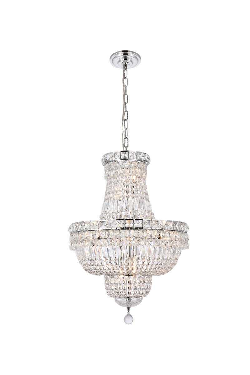Elegant Lighting V2528D18C/RC 12 Light Pendant, Chrome