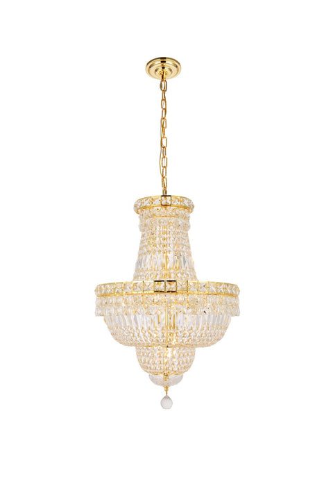 Elegant Lighting V2528D18G/RC 12 Light Pendant, Gold