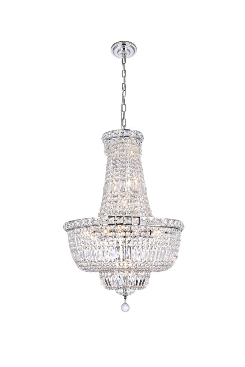 Elegant Lighting V2528D22C/RC 22 Light Chandelier, Chrome
