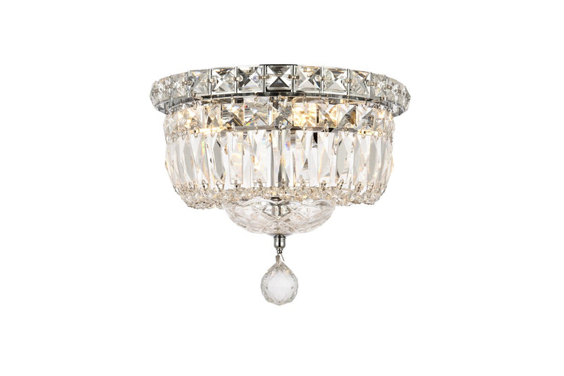 Elegant Lighting V2528F10C/RC Four Light Flush Mount, Chrome