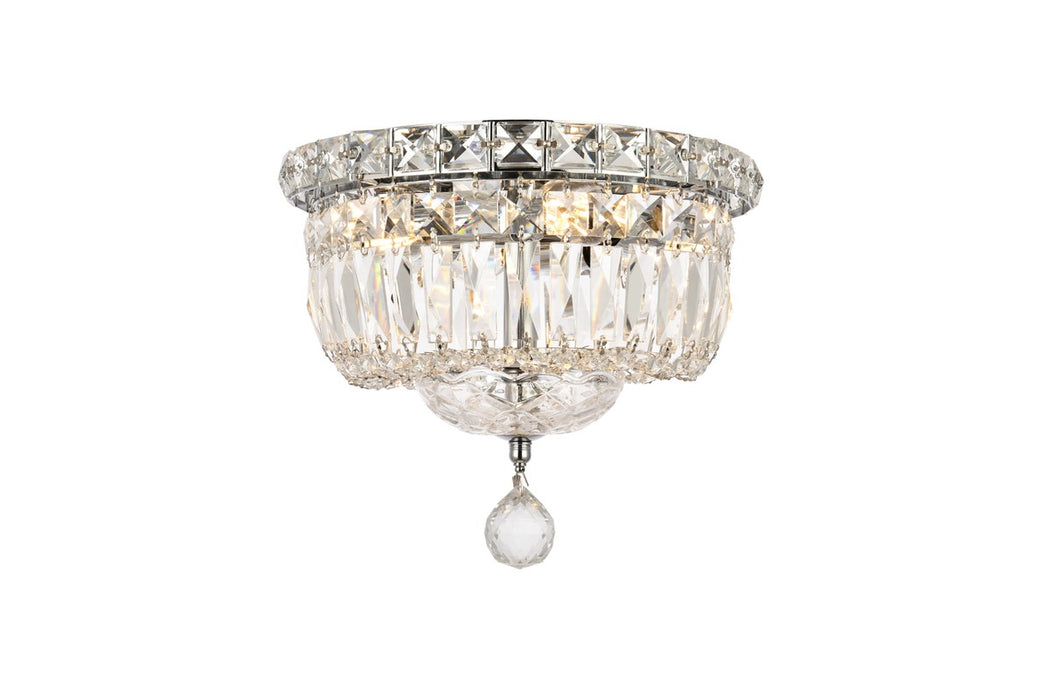 Elegant Lighting V2528F10C/RC Four Light Flush Mount, Chrome