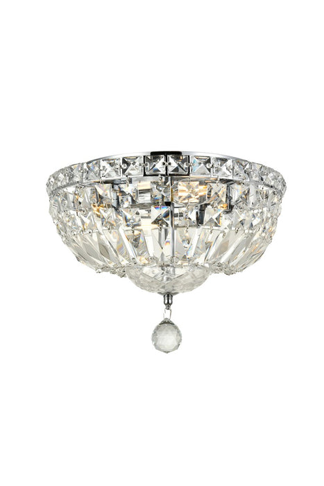 Elegant Lighting V2528F12C/RC Four Light Flush Mount, Chrome