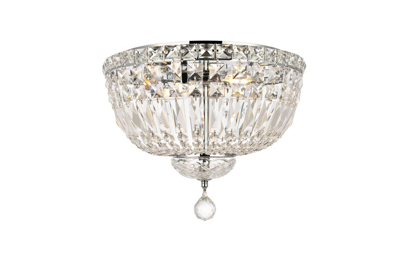 Elegant Lighting V2528F14C/RC Four Light Flush Mount, Chrome