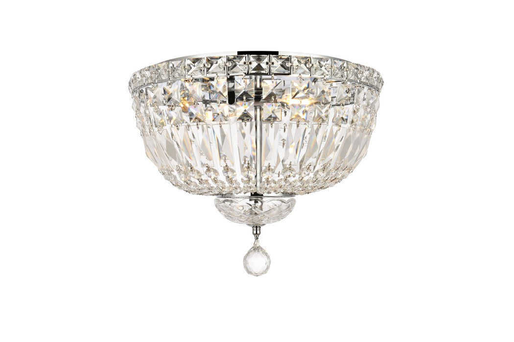 Elegant Lighting V2528F14C/RC Four Light Flush Mount, Chrome