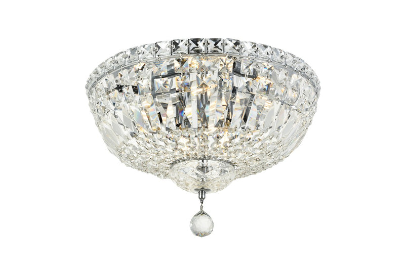 Elegant Lighting V2528F16C/RC Six Light Flush Mount, Chrome