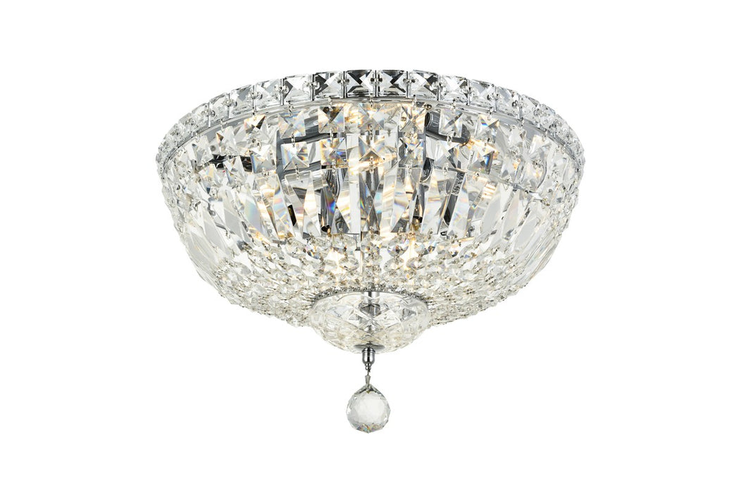 Elegant Lighting V2528F16C/RC Six Light Flush Mount, Chrome