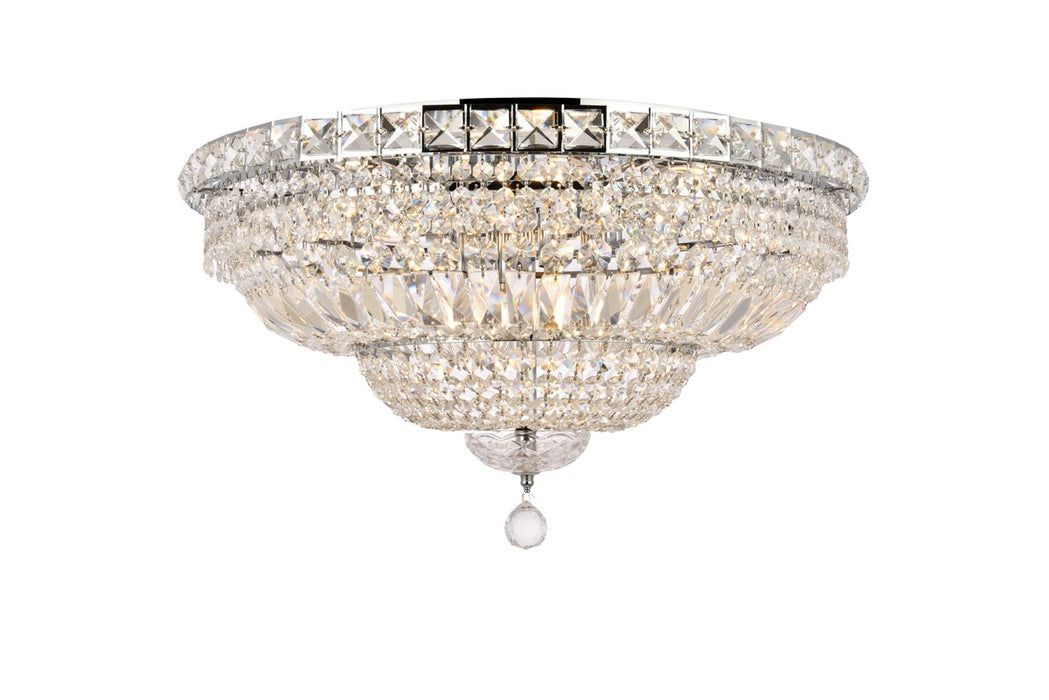 Elegant Lighting V2528F24C/RC 12 Light Flush Mount, Chrome