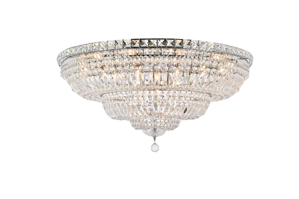 Elegant Lighting V2528F36C/RC 21 Light Flush Mount, Chrome