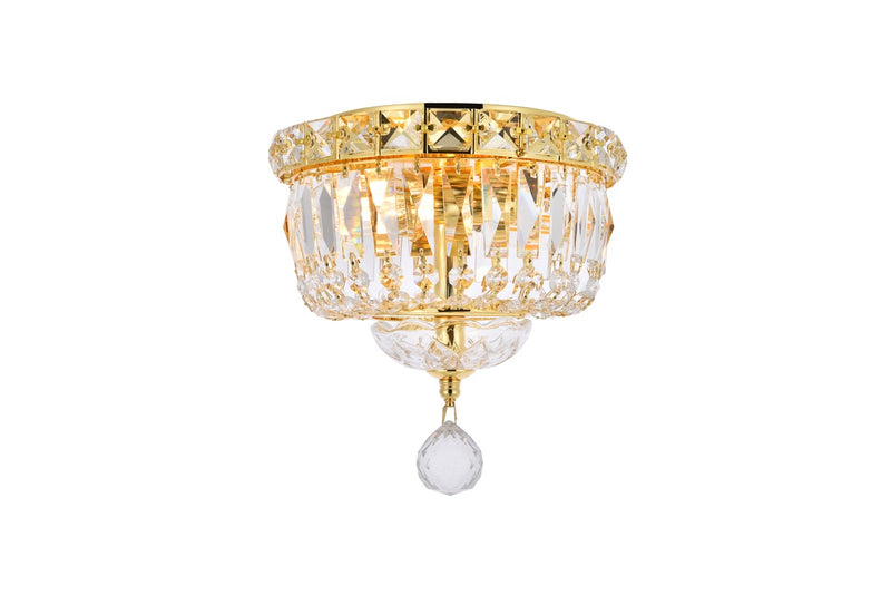 Elegant Lighting V2528F8G/RC Two light Flush Mount, Gold
