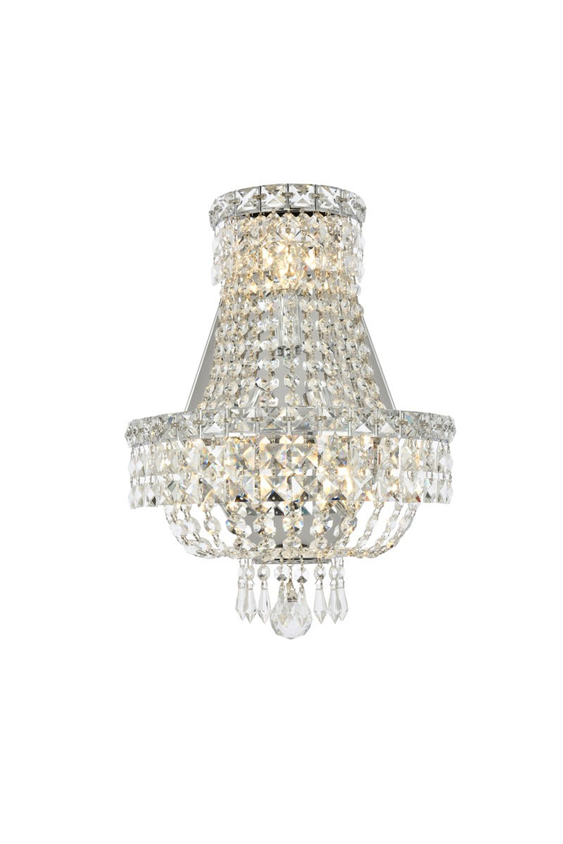 Elegant Lighting V2528W12C/RC Three Light Wall Sconce, Chrome