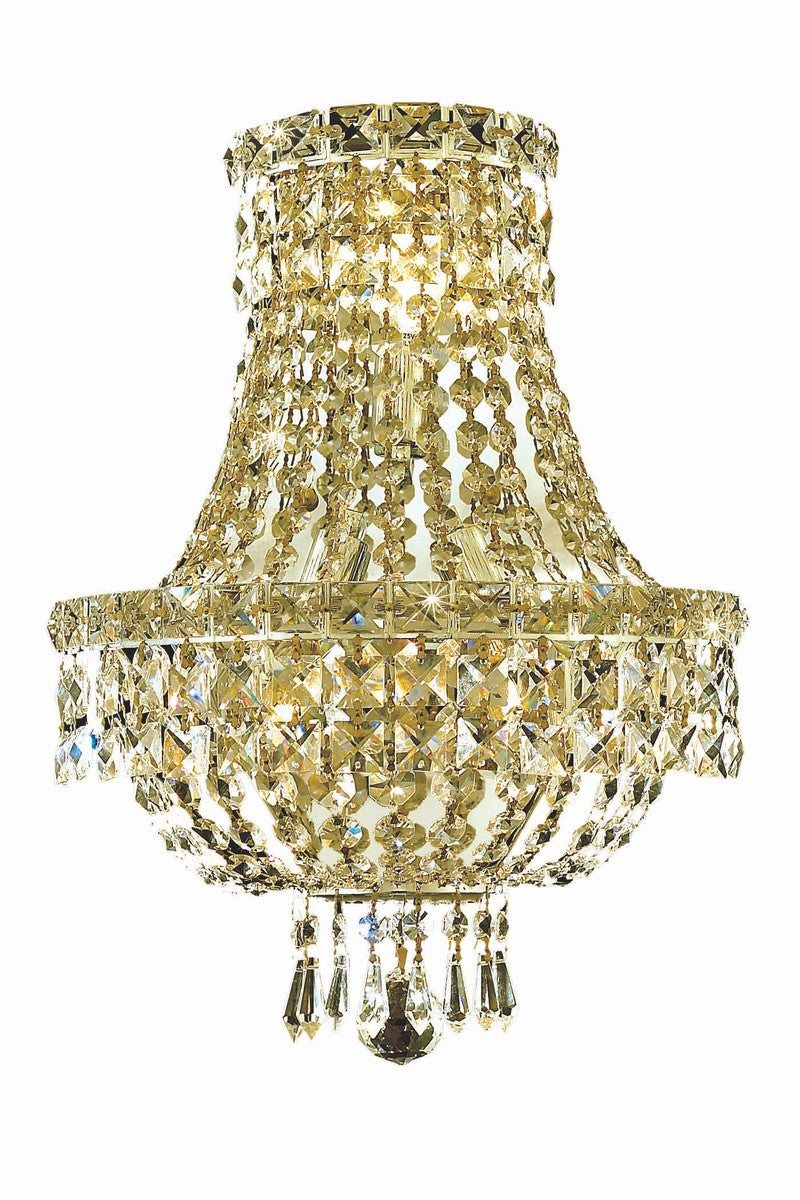 Elegant Lighting V2528W12G/RC Three Light Wall Sconce, Gold