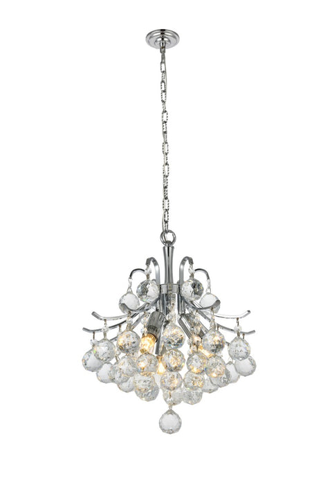 Elegant Lighting V8000D12C/RC Three Light Pendant, Chrome