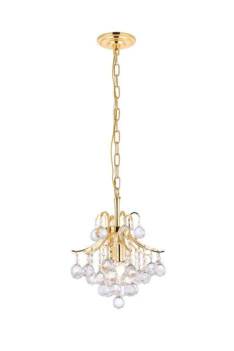 Elegant Lighting V8000D12G/RC Three Light Pendant, Gold