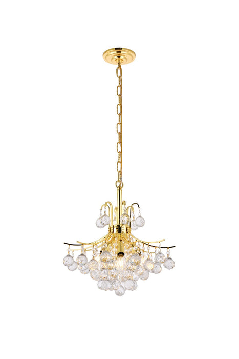 Elegant Lighting V8000D16G/RC Six Light Pendant, Gold