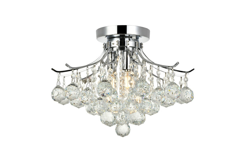 Elegant Lighting V8000F16C/RC Three Light Flush Mount, Chrome