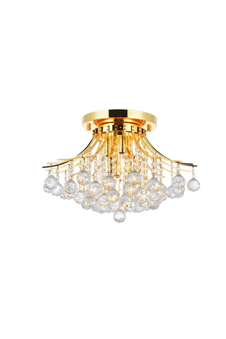 Elegant Lighting V8000F19G/RC Six Light Flush Mount, Gold