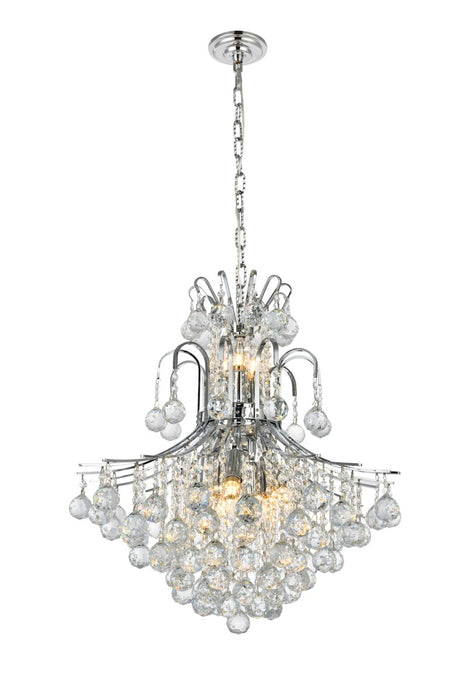 Elegant Lighting V8002D22C/RC 11 Light Chandelier, Chrome