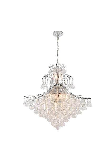 Elegant Lighting V8005G31C/RC 15 Light Chandelier, Chrome