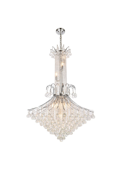 Elegant Lighting V8006G35C/RC 16 Light Chandelier, Chrome