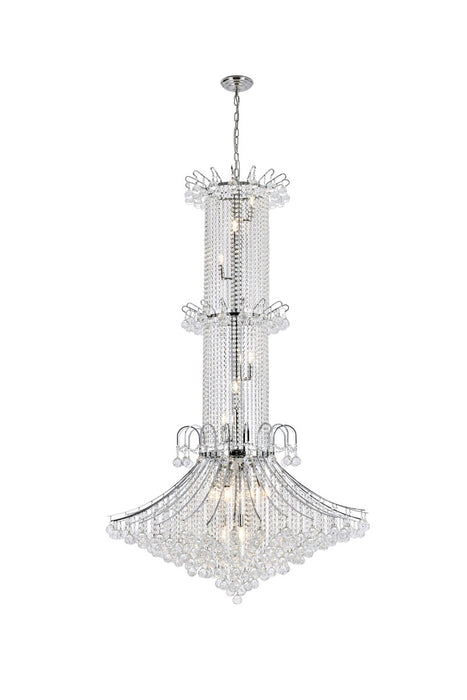 Elegant Lighting V8008G44C/RC 20 Light Chandelier, Chrome