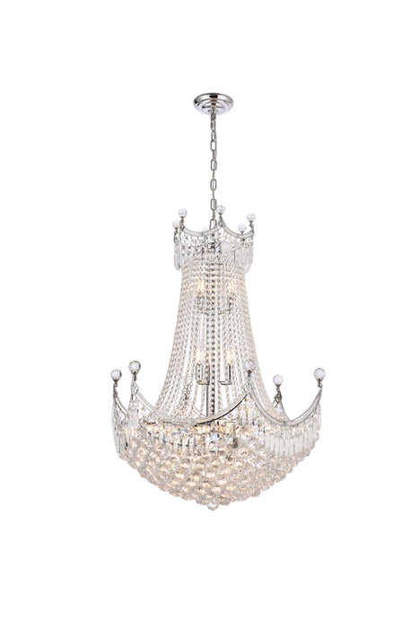 Elegant Lighting V8949D30C/RC 24 Light Chandelier, Chrome
