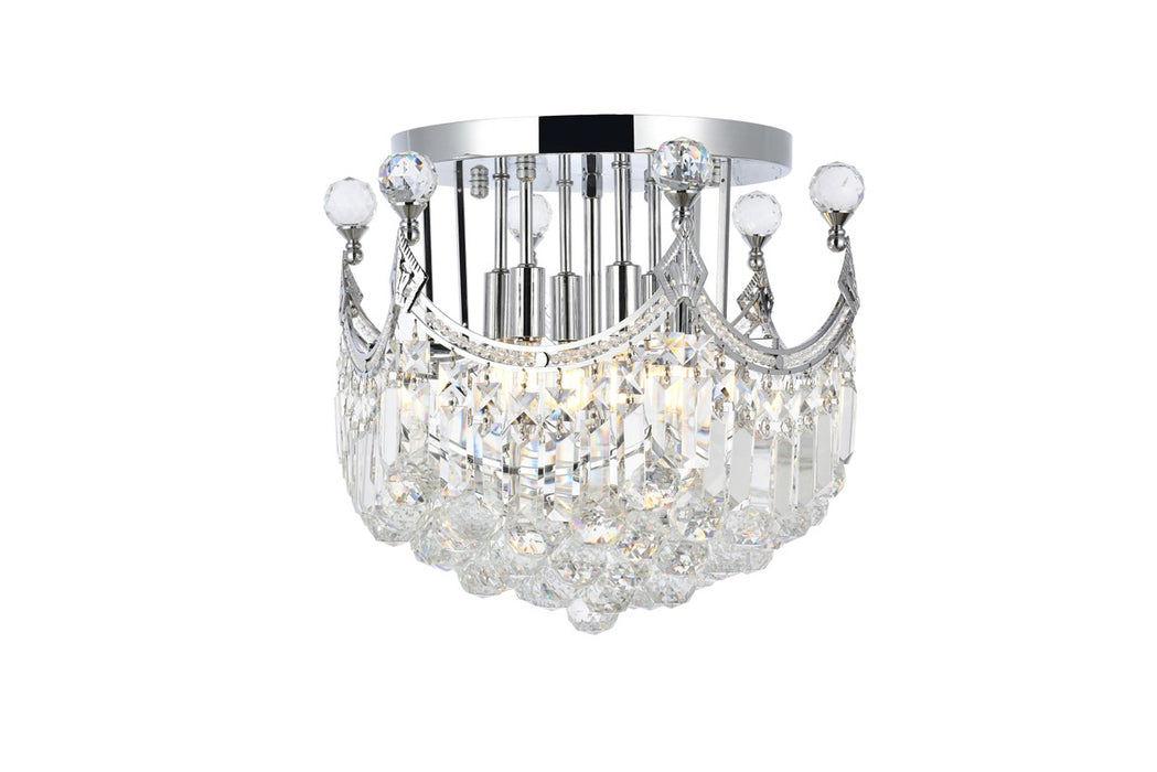 Elegant Lighting V8949F16C/RC Six Light Flush Mount, Chrome