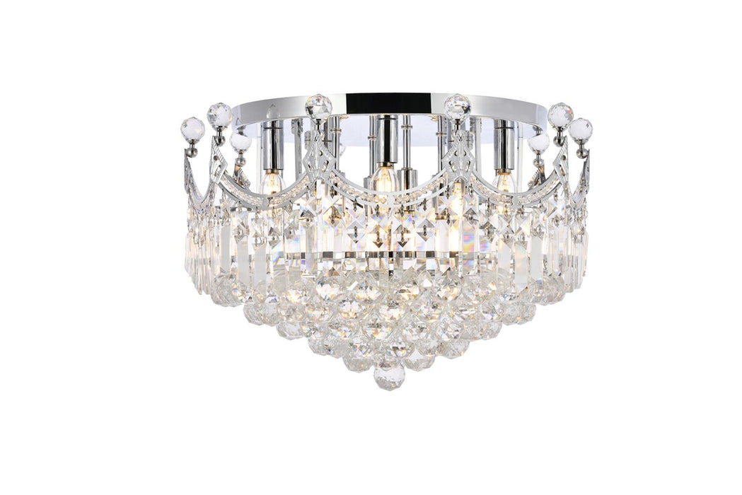 Elegant Lighting V8949F20C/RC Nine Light Flush Mount, Chrome