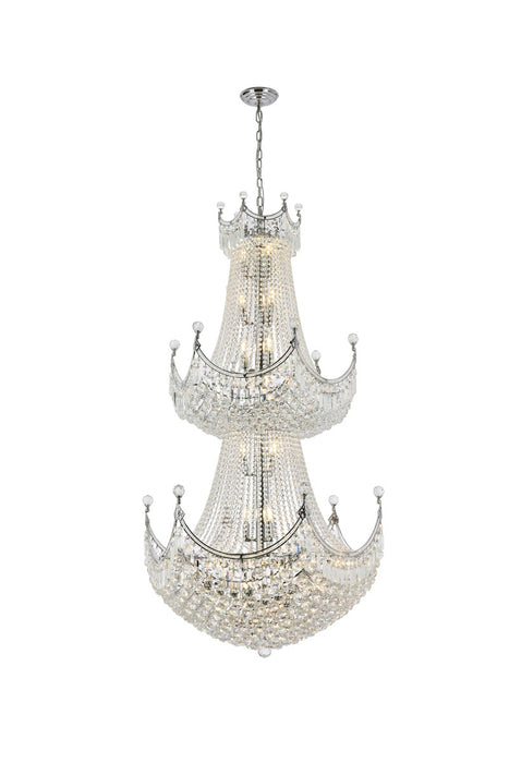 Elegant Lighting V8949G36C/RC 36 light Chandelier, Chrome