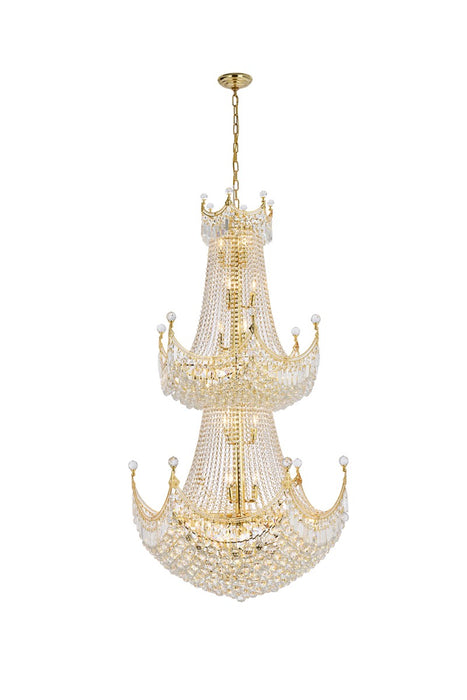 Elegant Lighting V8949G36G/RC 36 light Chandelier, Gold