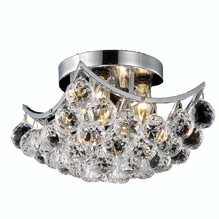 Elegant Lighting V9800F10C/RC Four Light Flush Mount, Chrome