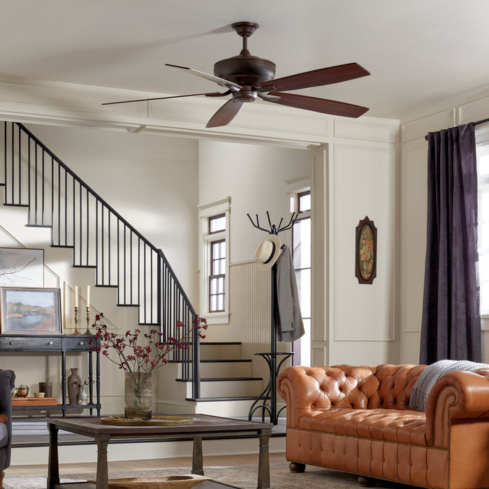 Kichler 300206TZ 70" Ceiling Fan, Tannery Bronze