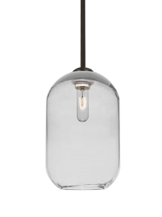 Besa 1TT-OMEGA12CL-BR One Light Pendant, Bronze
