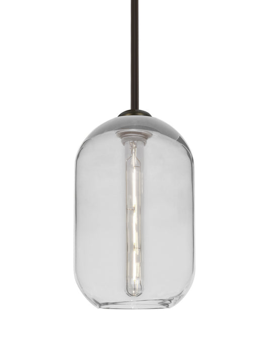 Besa 1TT-OMEGA12CL-EDIL-BR One Light Pendant, Bronze