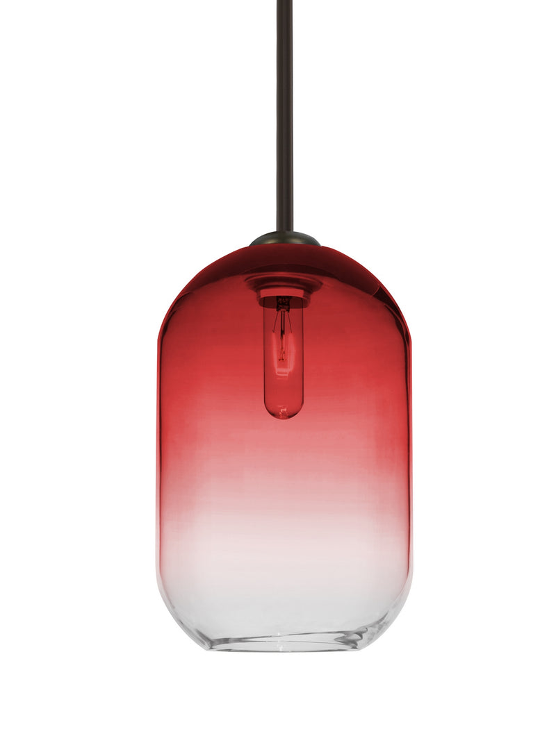 Besa 1TT-OMEGA12RD-BR One Light Pendant, Bronze