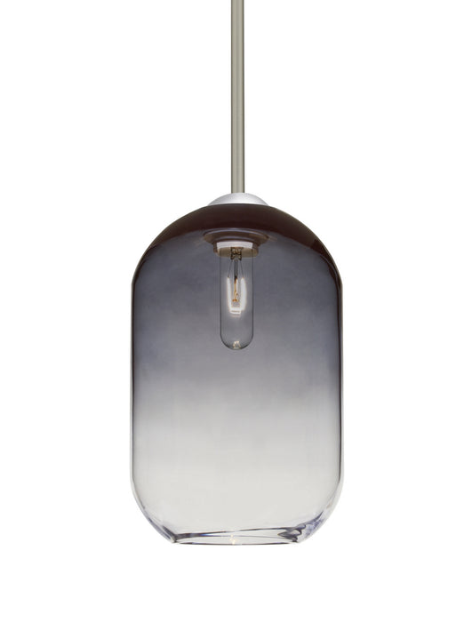 Besa 1TT-OMEGA12ST-SN One Light Pendant, Satin Nickel