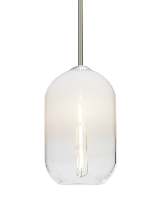 Besa 1TT-OMEGA12WH-EDIL-SN One Light Pendant, Satin Nickel