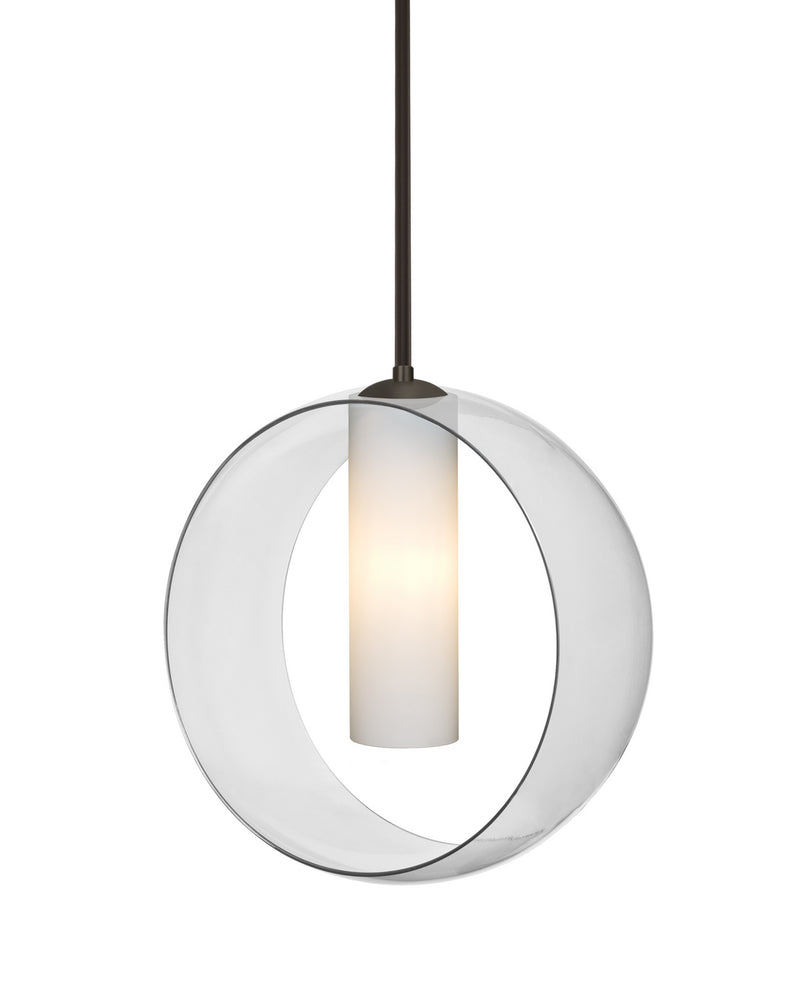 Besa 1TT-PLATOCL-BR One Light Pendant, Bronze