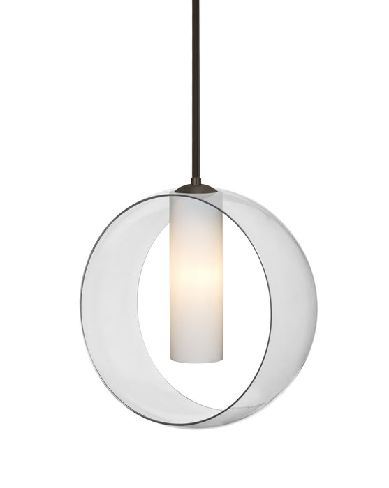 Besa 1TT-PLATOCL-LED-BR One Light Pendant, Bronze