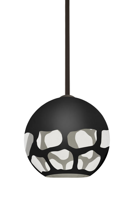 Besa 1TT-ROCKYBK-LED-BR One Light Pendant, Bronze