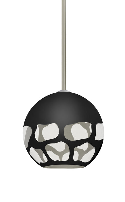 Besa 1TT-ROCKYBK-LED-SN One Light Pendant, Satin Nickel